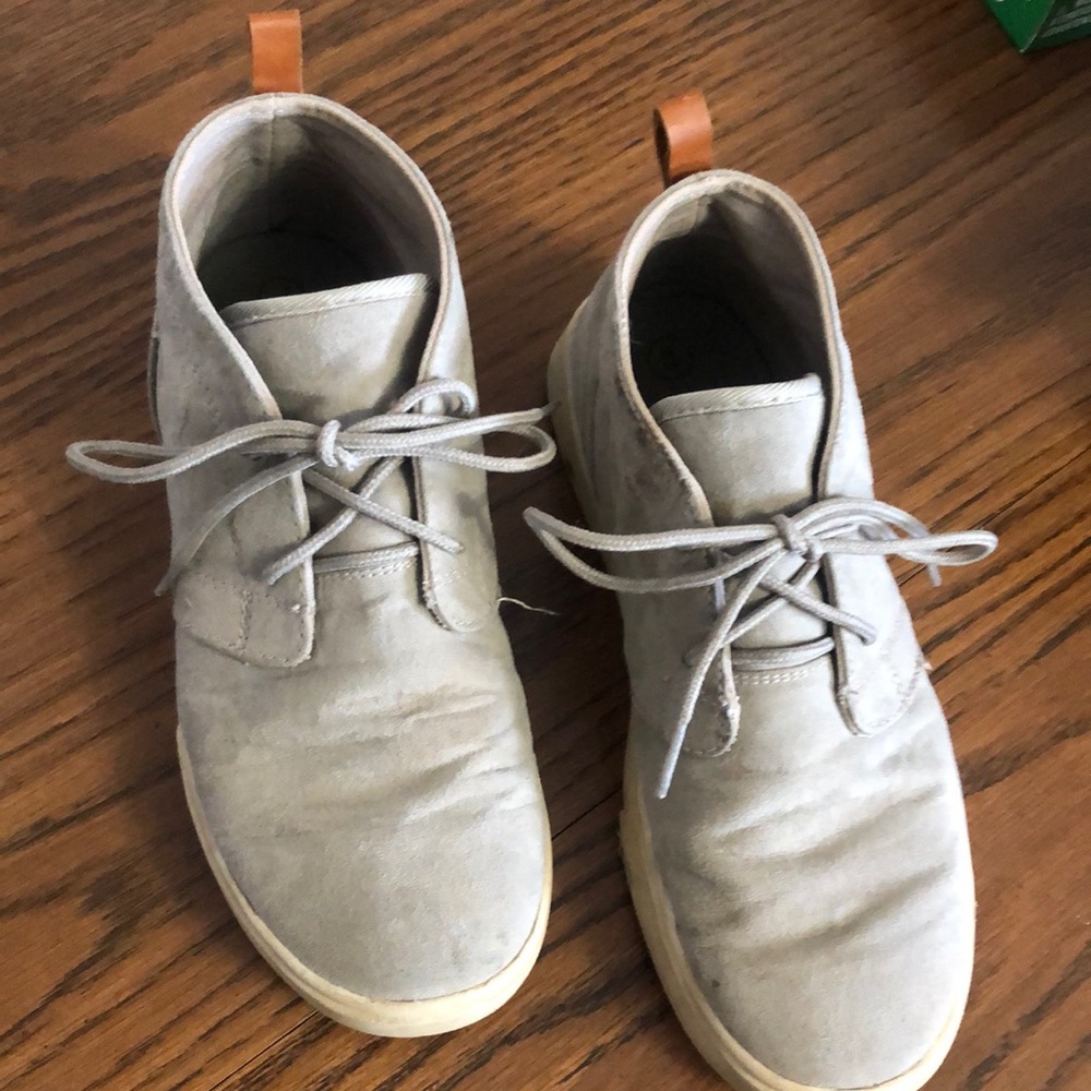 Big boys size 4 suede high top dress shoes